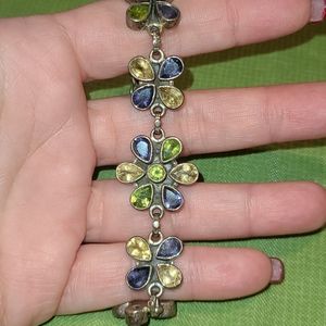 Floral gem bracelet